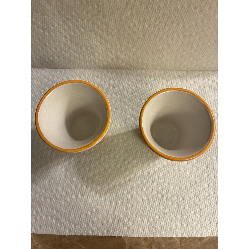 Pallini Limoncello Deruta Italy Italian Ceramic Pottery Shot Glasses Lot Of 2 - Picture 5 of 10